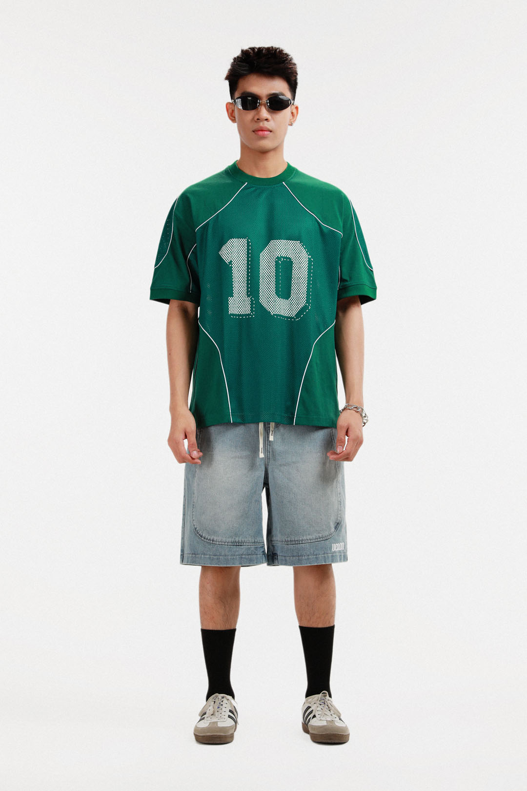Regular Denim Shorts With Elastic Waistband | TEN11